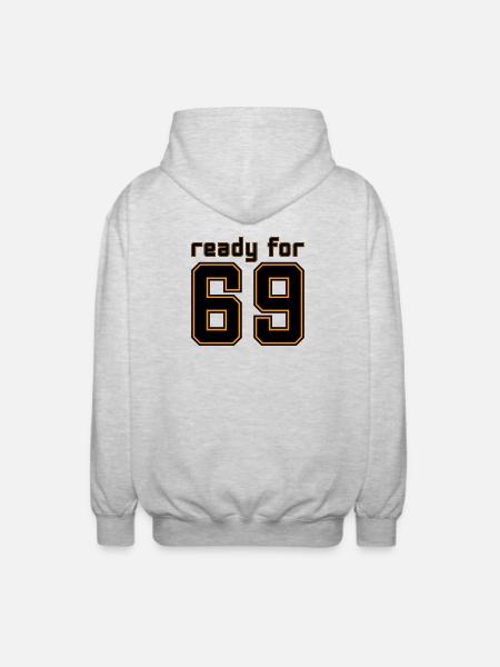Ready for 69 jersey - Unisex Hooded Jacket - light heather grey