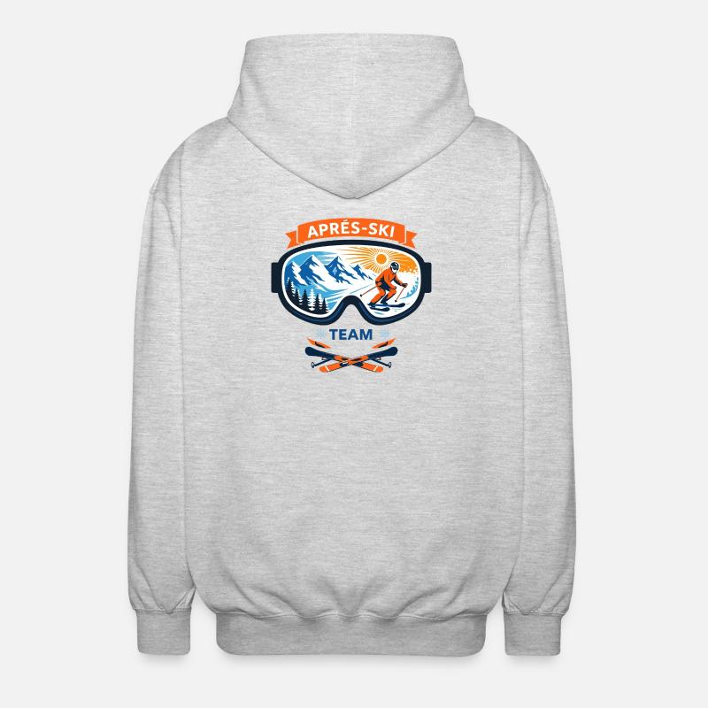 Après Ski Team Comic Design - Veste à capuche unisexe - gris clair chiné