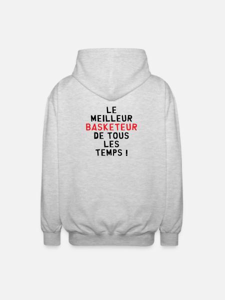 Basketball Best Basketball Player - Unisex Hooded Jacket - light heather grey