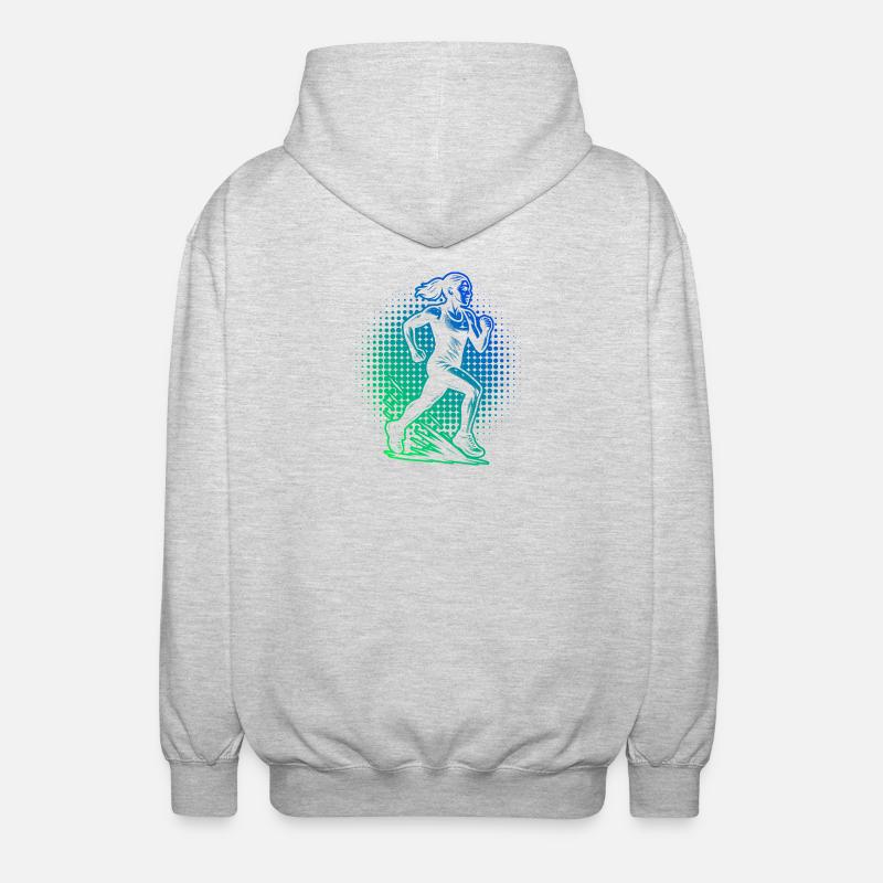 Compact running design for racing - Unisex Hooded Jacket - light heather grey