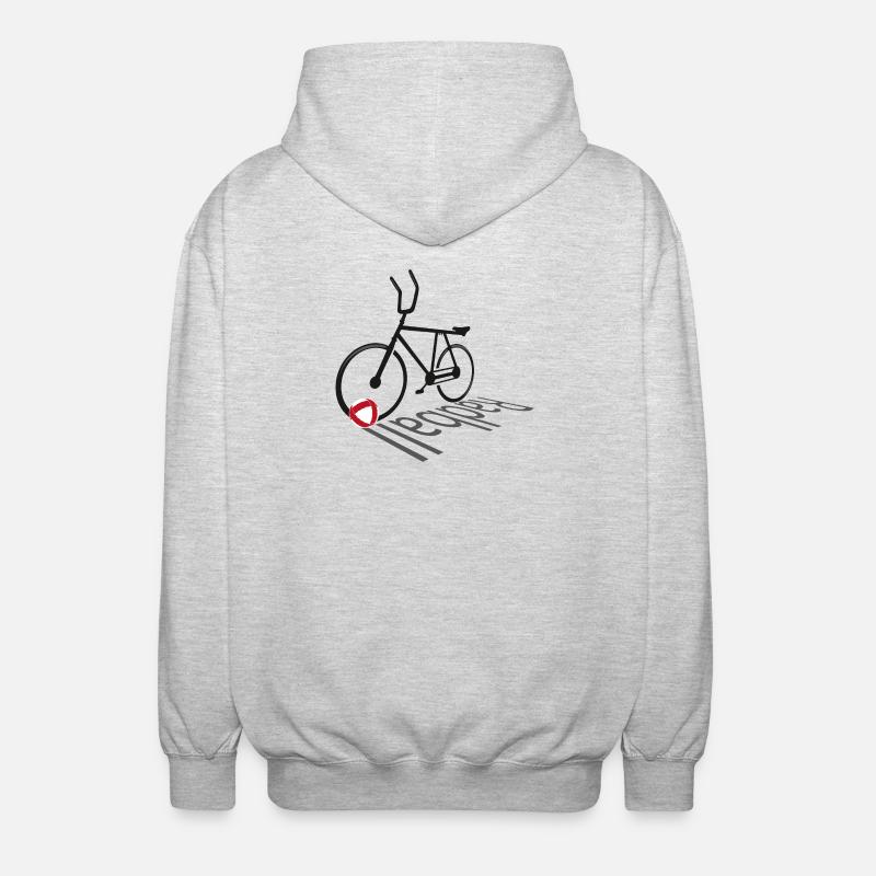 Cyclisme, Cyclball, Cyclisme en salle, Évolution - Veste à capuche unisexe - gris clair chiné