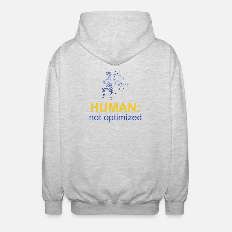Human: Not Optimized - Unisex Hooded Jacket - light heather grey