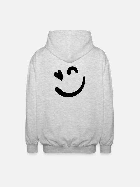 Logo Beacon – Rose néon - Veste à capuche unisexe - gris clair chiné