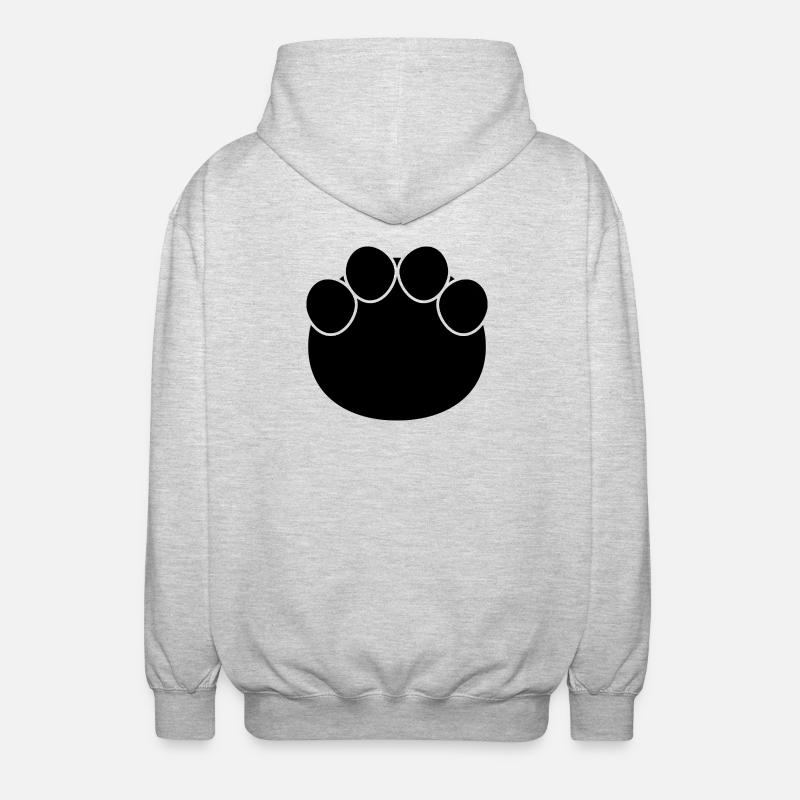 Elephant footprint - Unisex Hooded Jacket - light heather grey