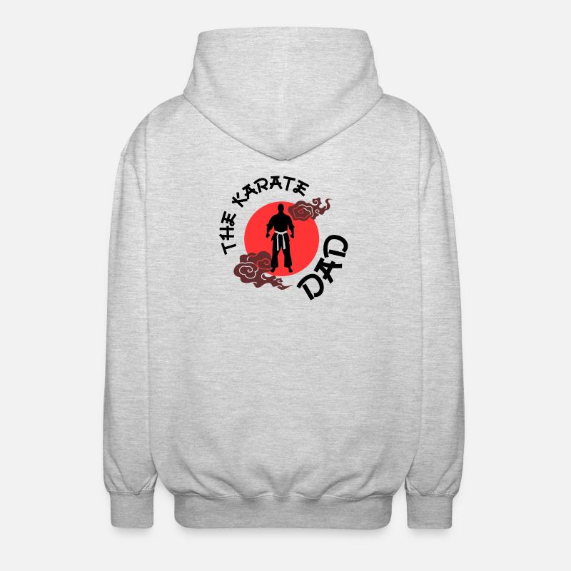 The Karate Dad - Veste à capuche unisexe - gris clair chiné