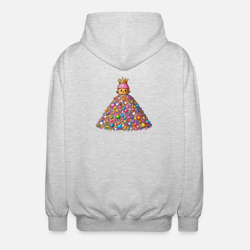 Crown Cupcake Sugar Summit - Unisex Hooded Jacket - light heather grey