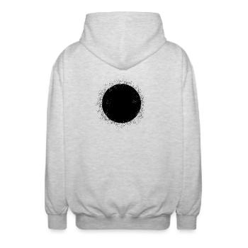 Gothic moon Design T-Shirt - Unisex Hooded Jacket - light heather grey - Back - AI Model Male 185 light (185cm)