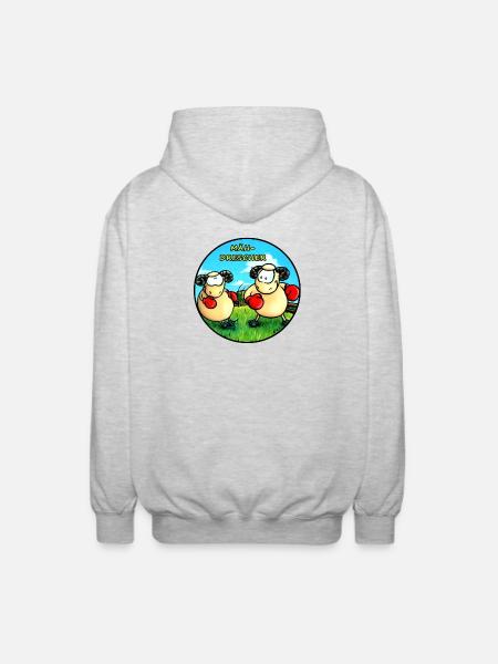 Mäh-Drescher - Unisex Kapuzenjacke - Hellgrau meliert