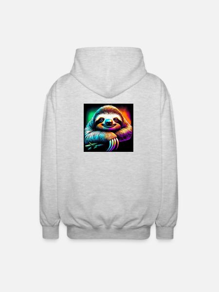 Faultier - Unisex Kapuzenjacke - Hellgrau meliert