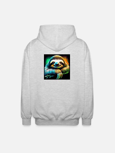 Faultier - Unisex Kapuzenjacke - Hellgrau meliert