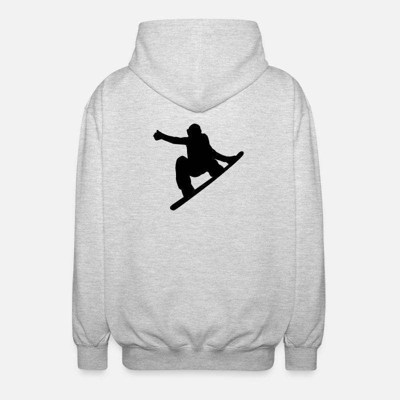 Snowboard - Veste à capuche unisexe - gris clair chiné