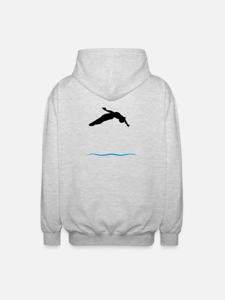 Turmspringer - Unisex Kapuzenjacke - Hellgrau meliert