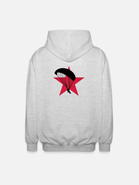 Paragliding / Paraglider / Parapente / Gleitschirm - Unisex Hooded Jacket - light heather grey