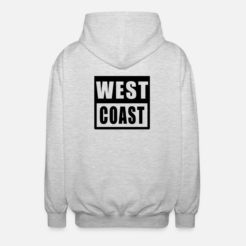 West Coast Design Hip Hop - Veste à capuche unisexe - gris clair chiné