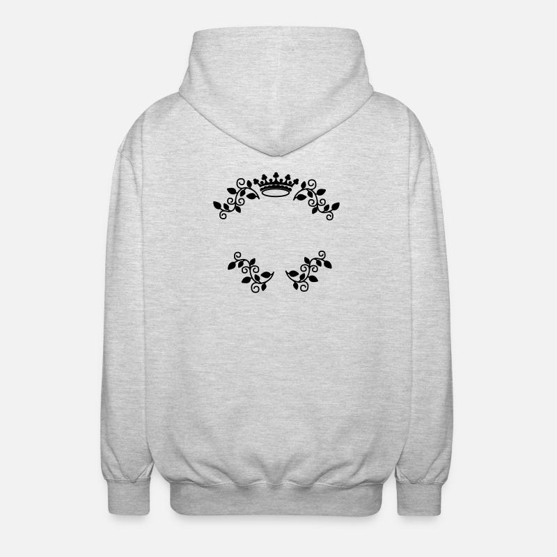 Decoration with crown - Unisex Hooded Jacket - light heather grey
