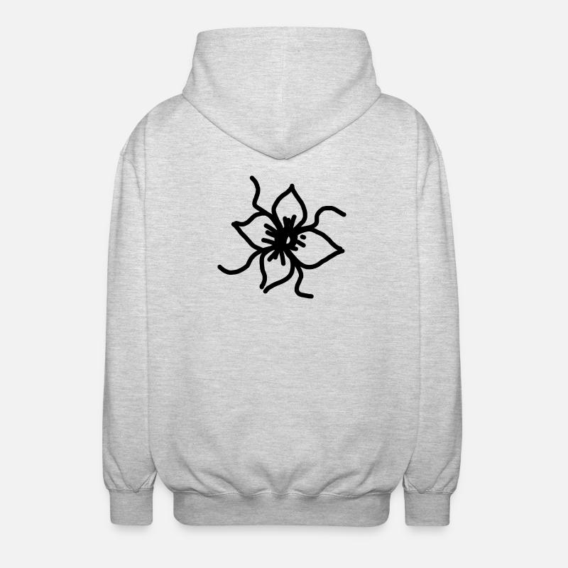 Fleurs de fleurs - Veste à capuche unisexe - gris clair chiné
