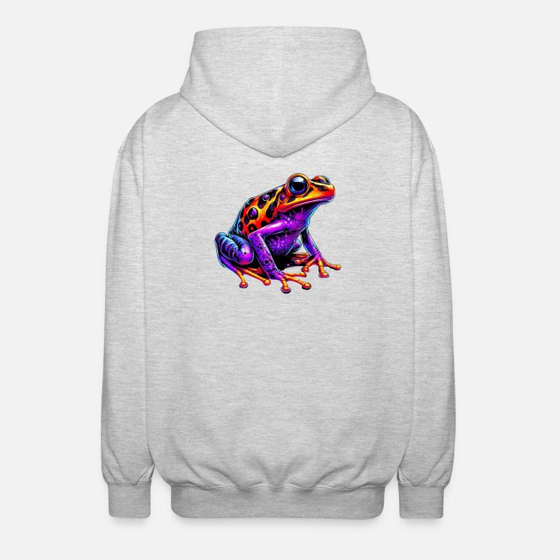 Grenouille - Veste à capuche unisexe - gris clair chiné