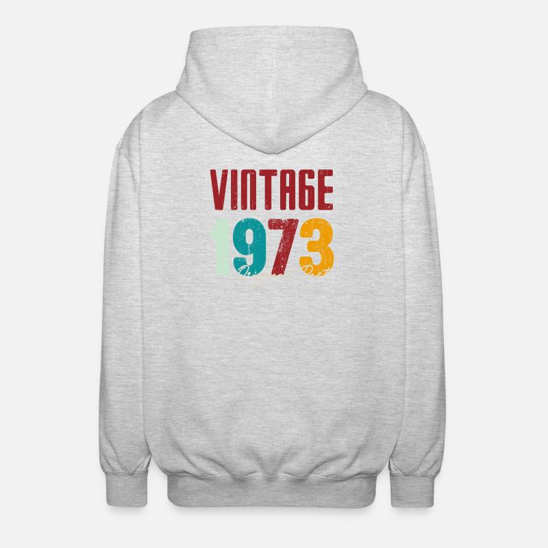 Millésime 1973 Partie originale - Veste à capuche unisexe - gris clair chiné
