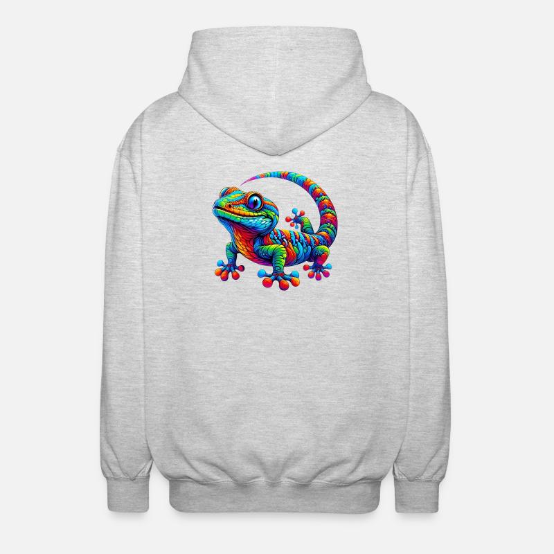 Gecko - Veste à capuche unisexe - gris clair chiné