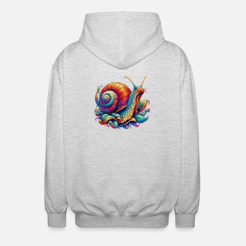 Snail - Unisex Hooded Jacket - light heather grey