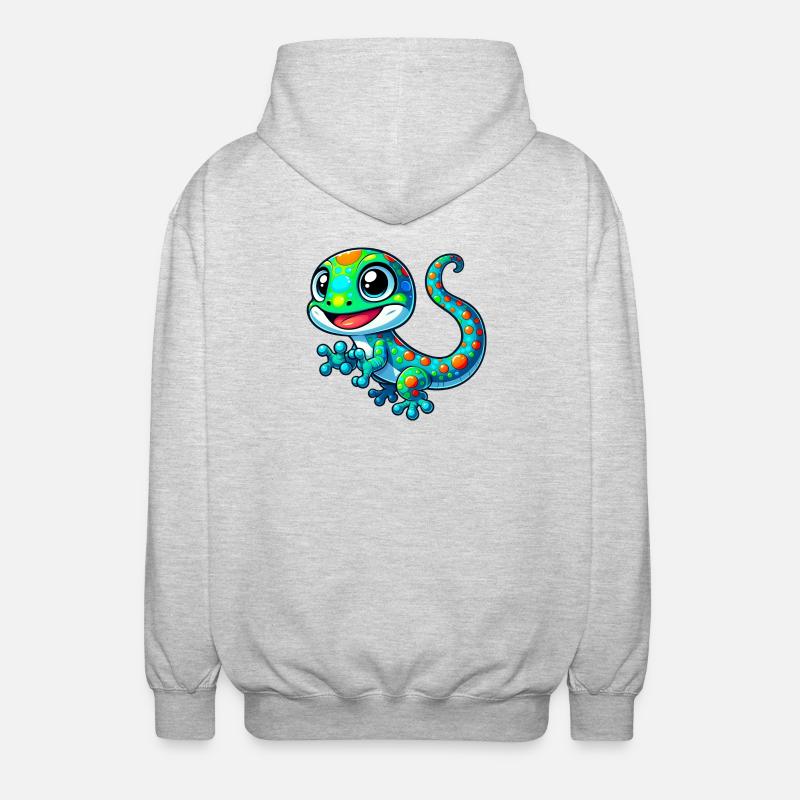 Gecko - Veste à capuche unisexe - gris clair chiné