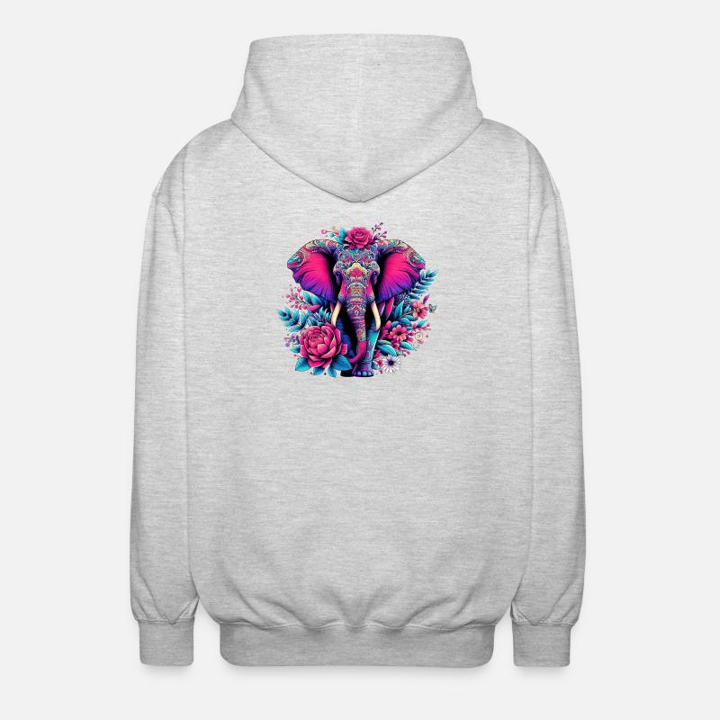 Elephant - Unisex Hooded Jacket - light heather grey