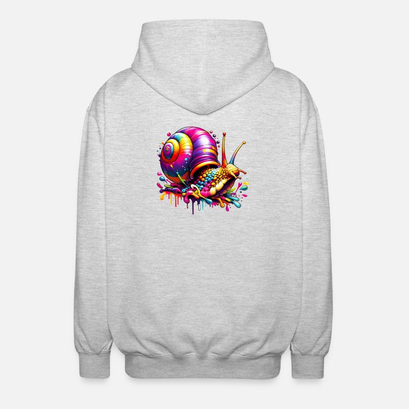Escargot - Veste à capuche unisexe - gris clair chiné