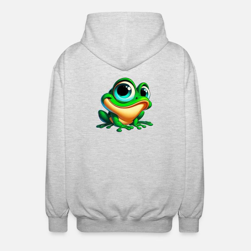 Grenouille - Veste à capuche unisexe - gris clair chiné