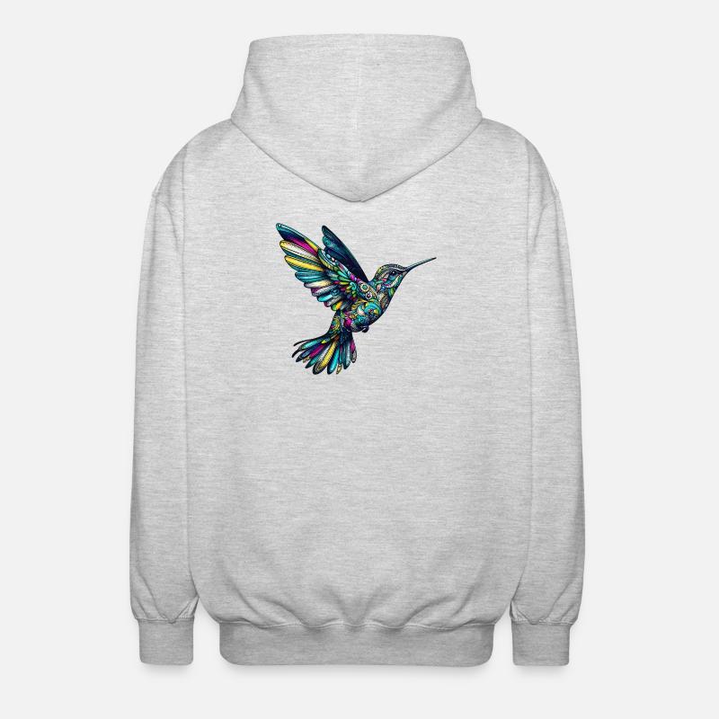 Kolibri - Unisex Kapuzenjacke - Hellgrau meliert