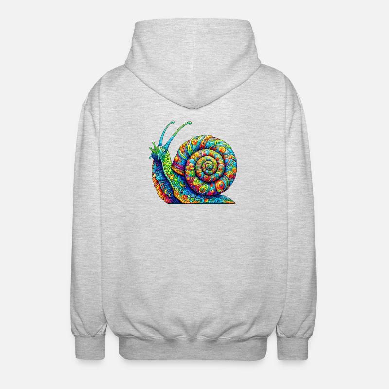 Schnecke - Unisex Kapuzenjacke - Hellgrau meliert