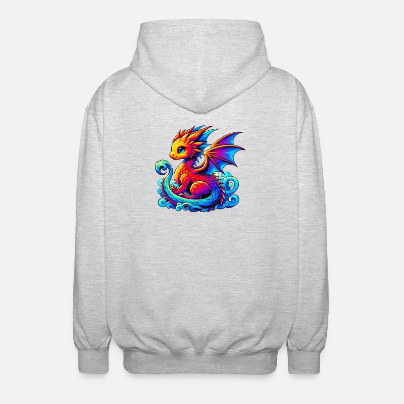 Dragon - Veste à capuche unisexe - gris clair chiné