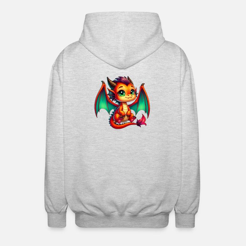 Dragon - Unisex Hooded Jacket - light heather grey