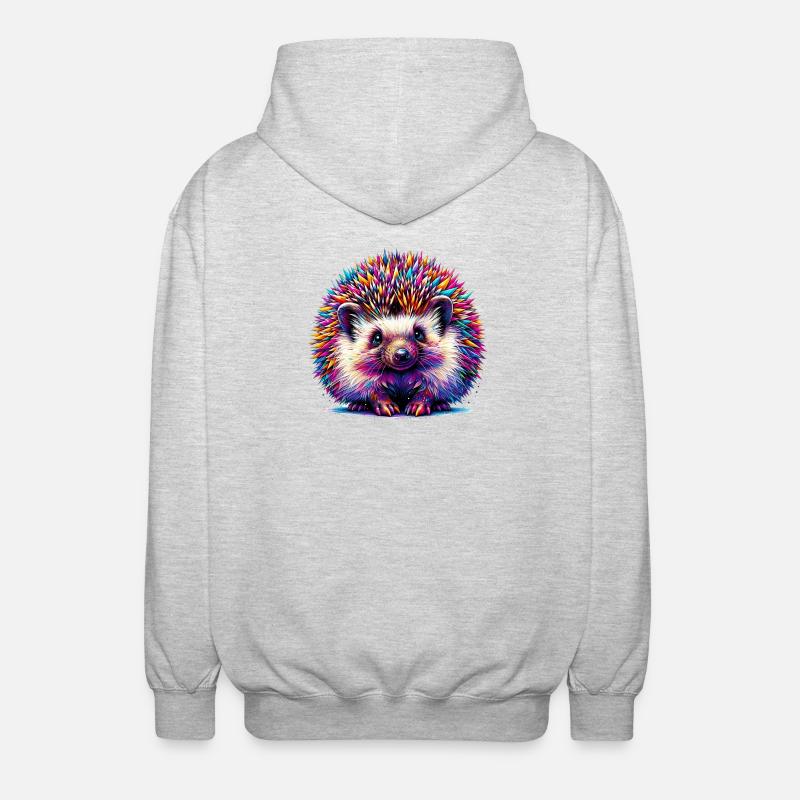 Hedgehog - Unisex Hooded Jacket - light heather grey