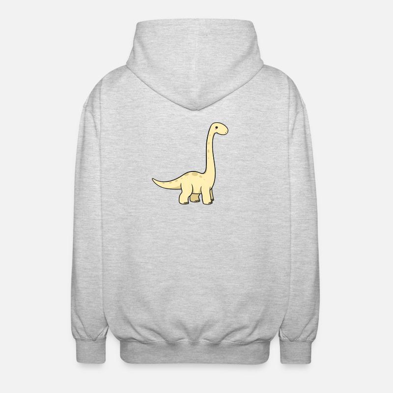 Brachiosaurus Dinosaurier - Unisex Kapuzenjacke - Hellgrau meliert