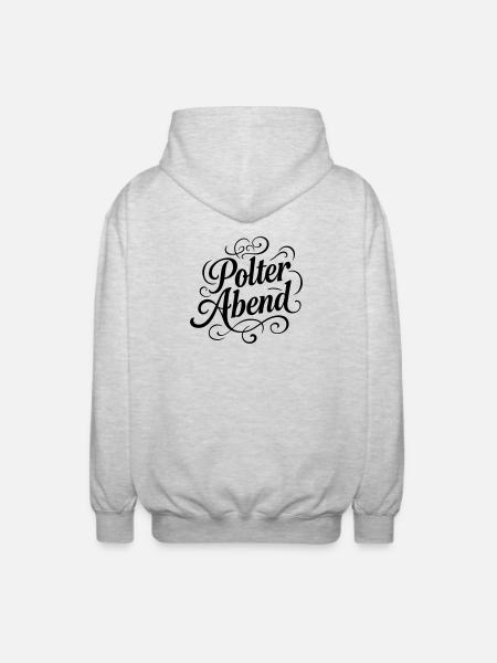 Polterabend Junggesellen - Unisex Kapuzenjacke - Hellgrau meliert