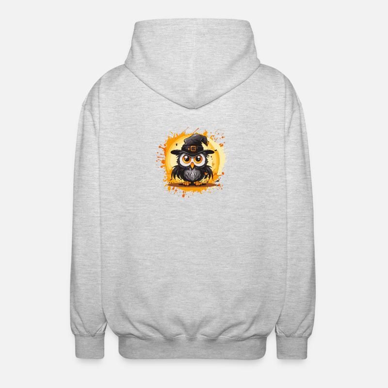 Noctambule Sorcier Halloween - Veste à capuche unisexe - gris clair chiné