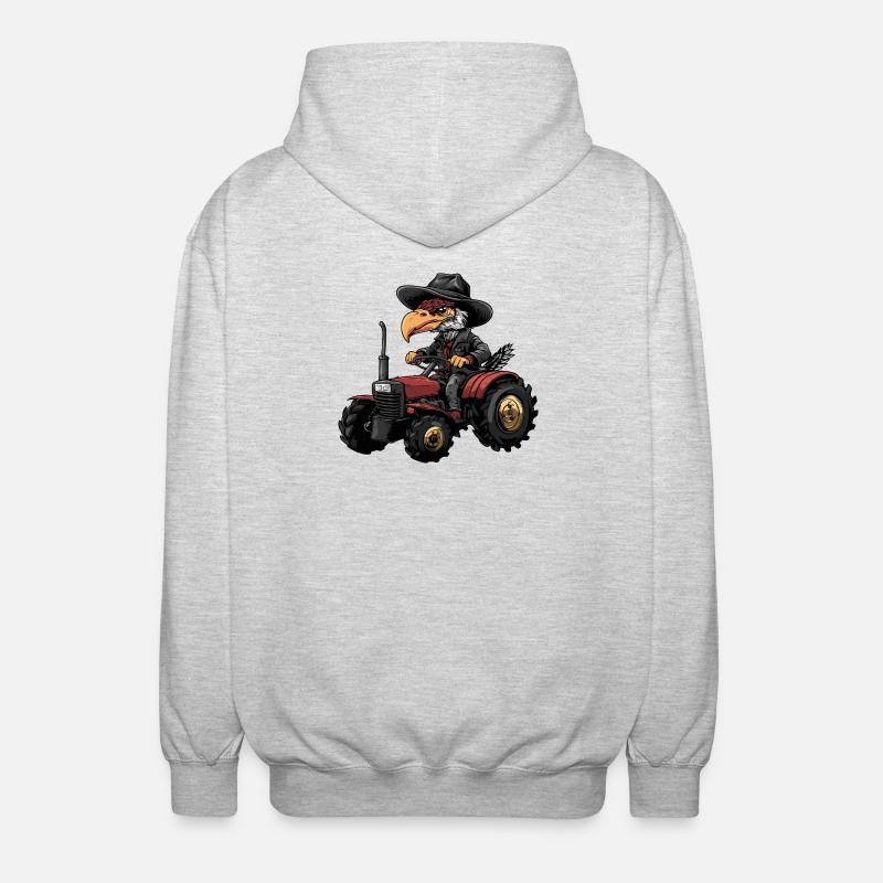 Éleveur de tracteurs Harpy Bird - Veste à capuche unisexe - gris clair chiné