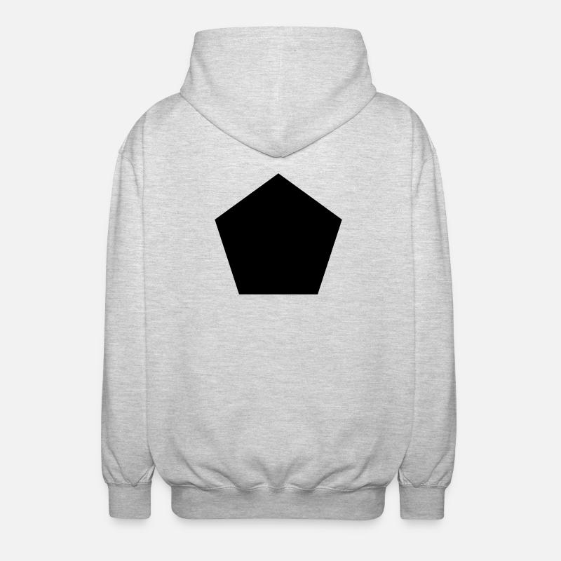 Fünfeck - Unisex Kapuzenjacke - Hellgrau meliert