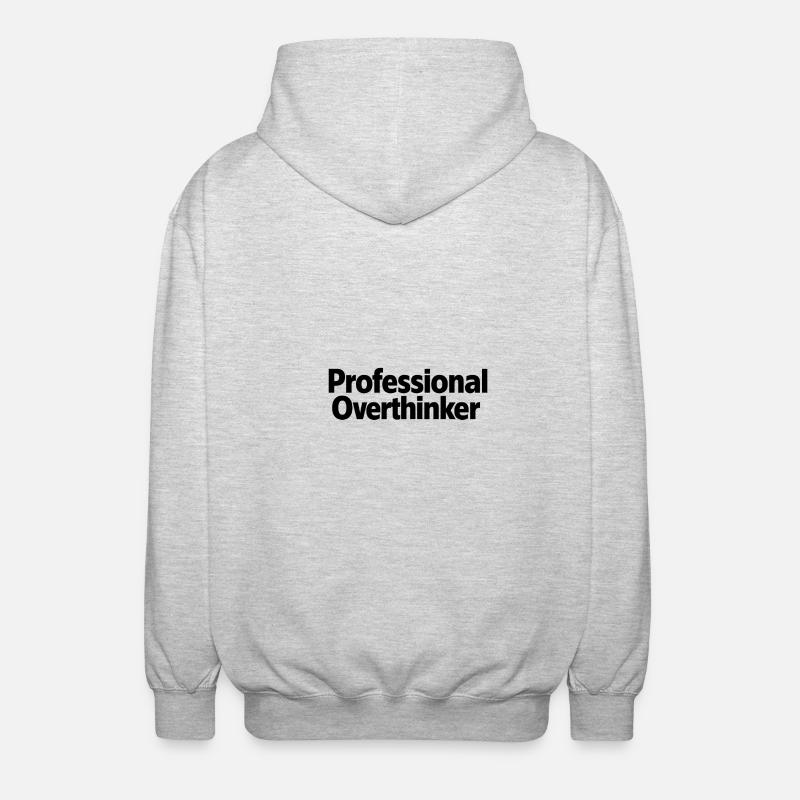 Professional Overthinker Minimalist - Unisex Kapuzenjacke - Hellgrau meliert