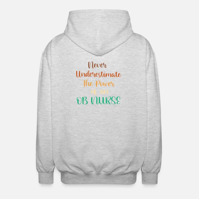 Infirmière à l’hôpital de grossesse - Veste à capuche unisexe - gris clair chiné