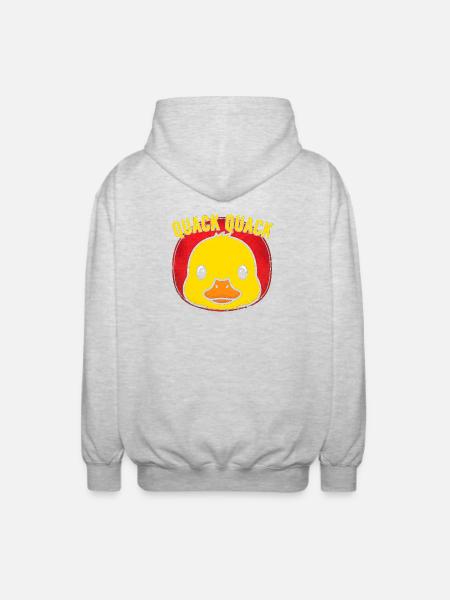 Quack Quack Duck Pop Art - Unisex Hooded Jacket - light heather grey