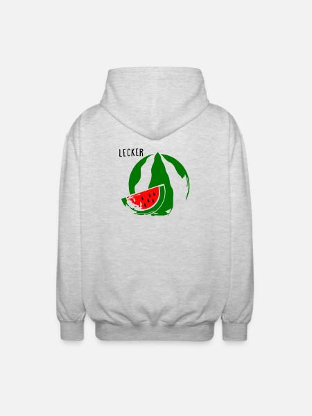 Melone - Unisex Kapuzenjacke - Hellgrau meliert