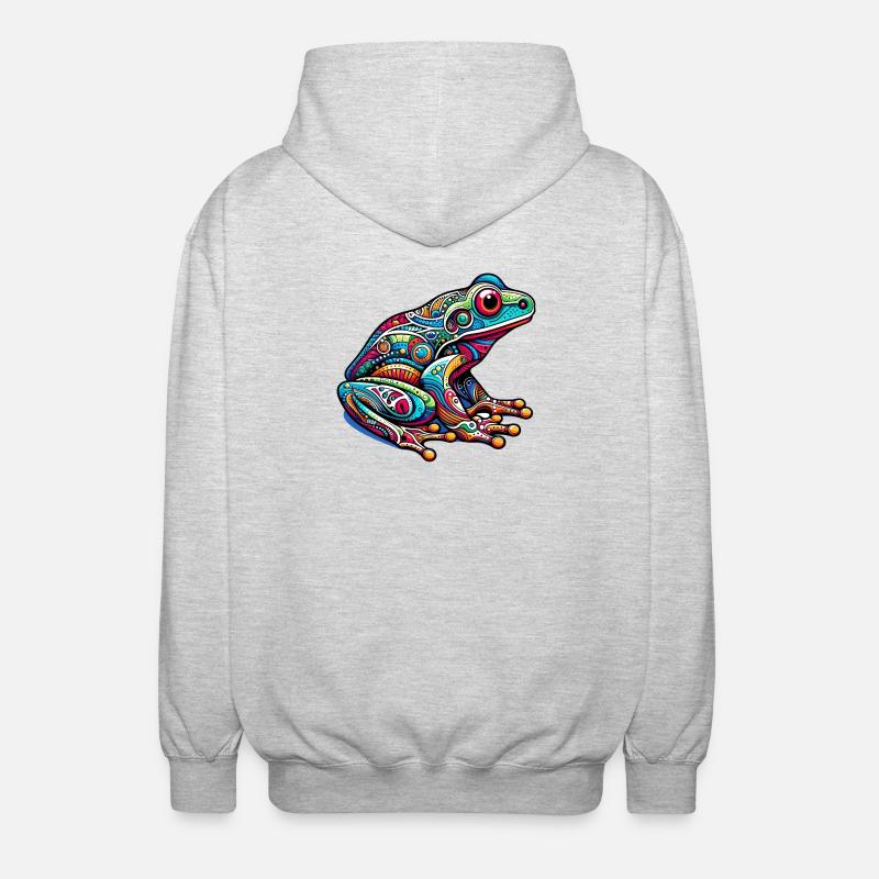 Frosch - Unisex Kapuzenjacke - Hellgrau meliert