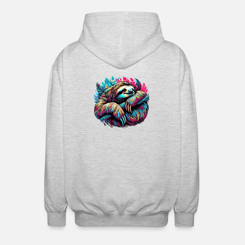 Faultier - Unisex Kapuzenjacke - Hellgrau meliert
