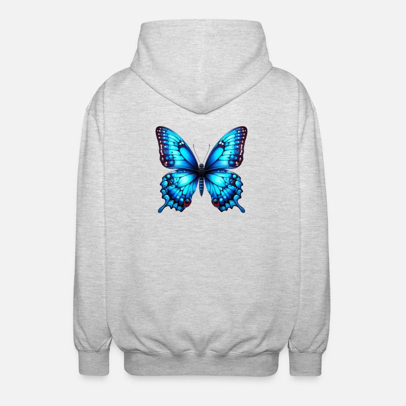 Papillon - Veste à capuche unisexe - gris clair chiné