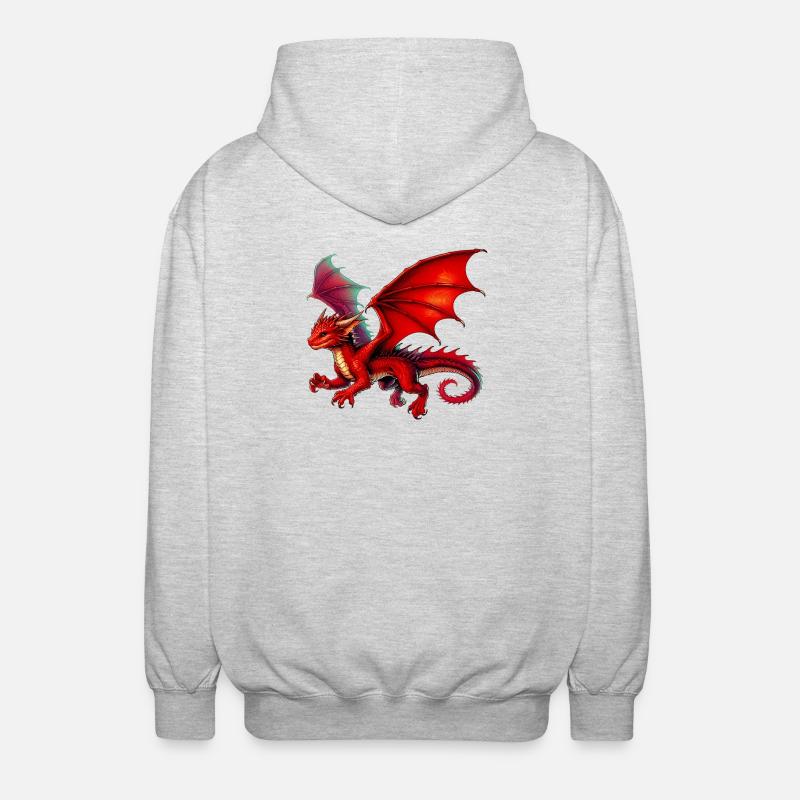 Dragon - Unisex Hooded Jacket - light heather grey