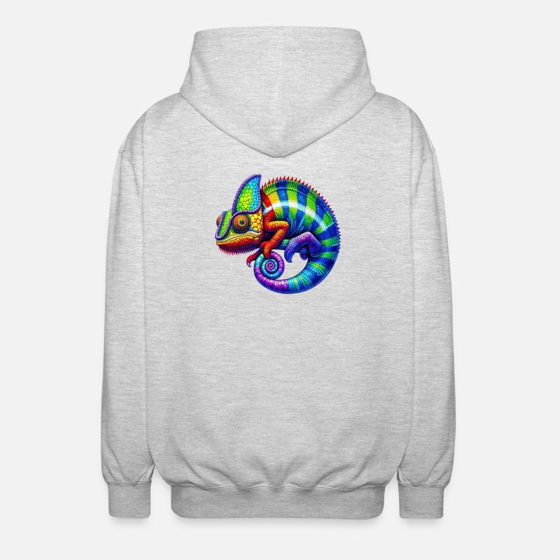 Chamäleon - Unisex Kapuzenjacke - Hellgrau meliert