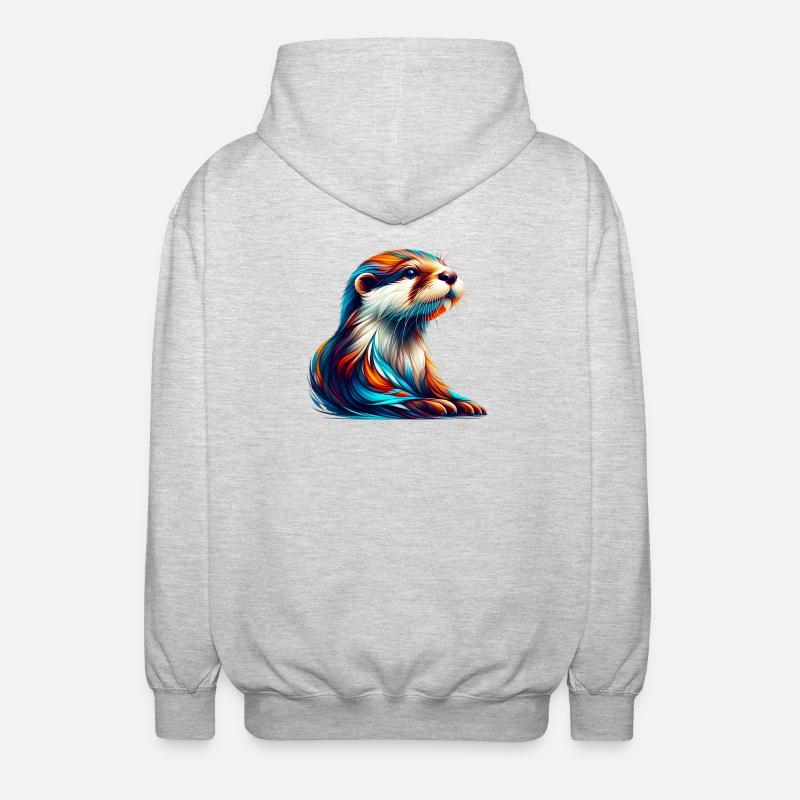 Otter - Unisex Kapuzenjacke - Hellgrau meliert