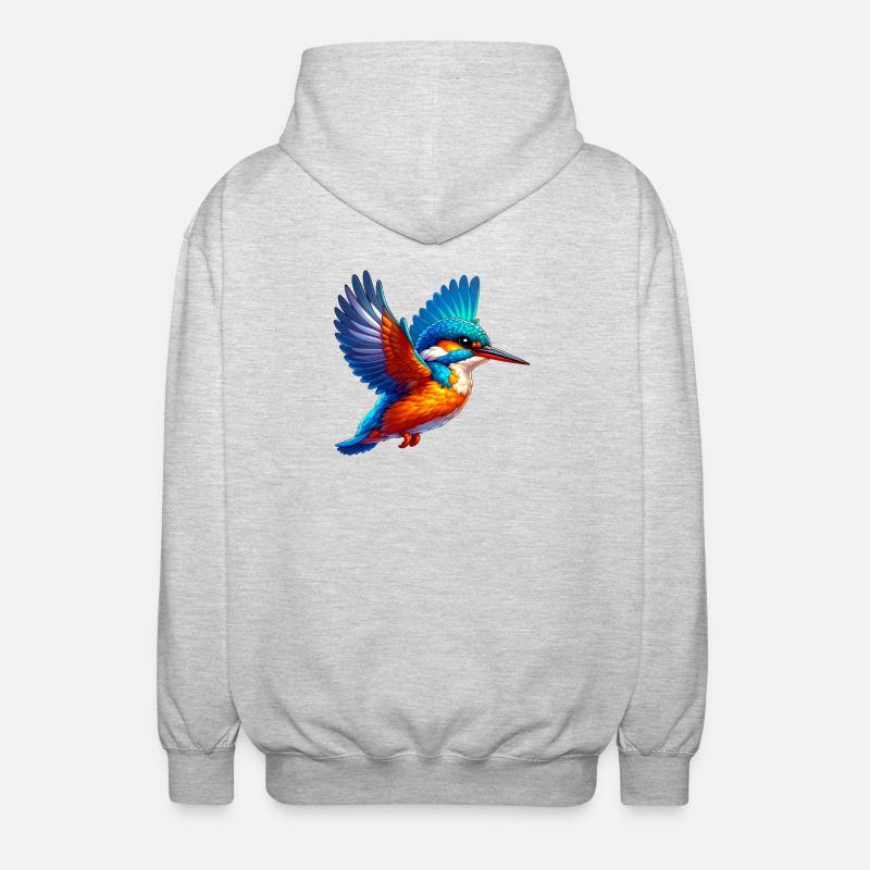 Eisvogel - Unisex Kapuzenjacke - Hellgrau meliert
