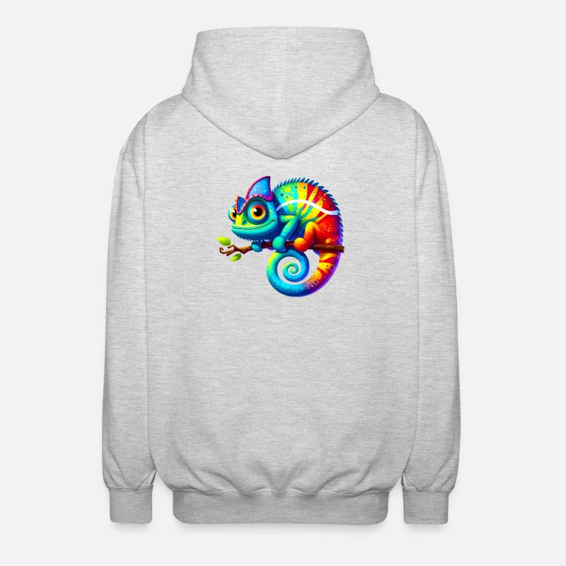 Chamäleon - Unisex Kapuzenjacke - Hellgrau meliert